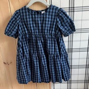 Gap Navy Checkered Kids Dress